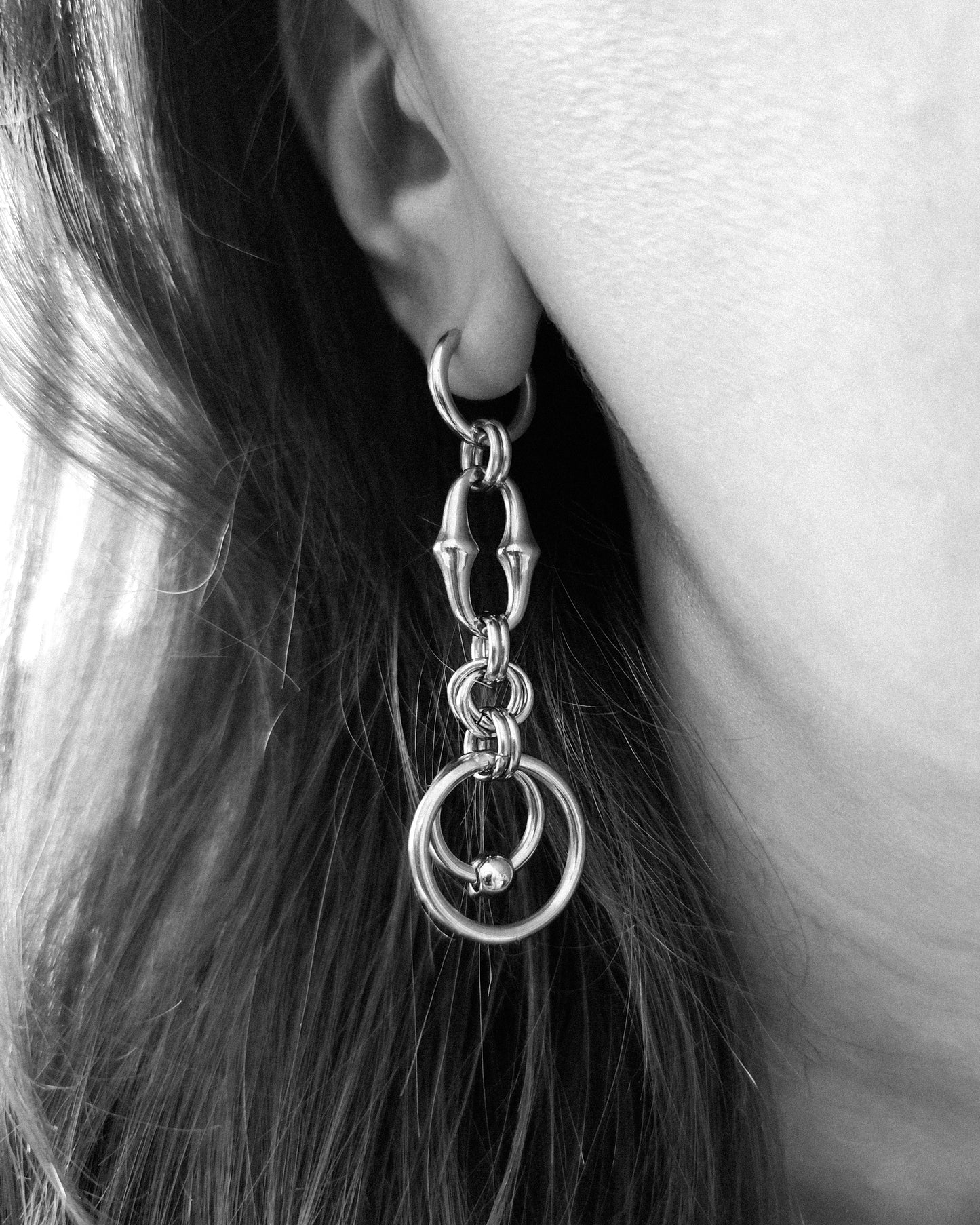 BONE SPIRAL RING Earrings