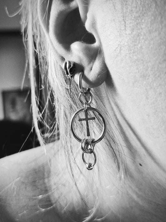 CROSSES Hoop Earrings