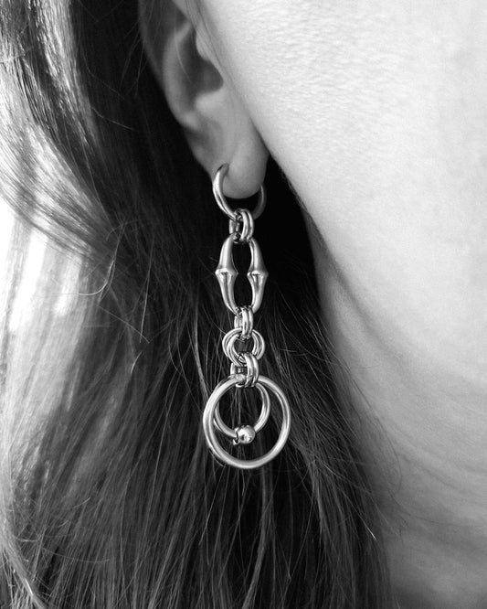 BONE SPIRAL RING Earrings